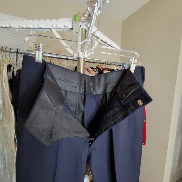 Vintage John Wanamaker Blue Wool 2pc Suit - 38R - Picture 4 of 13